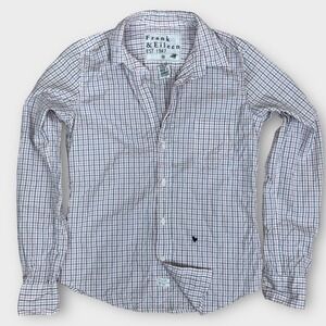 Frank and Eileen Pink Blue Plaid Button Down Shirt Womens XS Italian Fabric USA